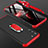 Handyhülle Hülle Hartschalen Kunststoff Schutzhülle Tasche Matt Vorder und Rückseite 360 Grad Ganzkörper M01 für Samsung Galaxy S21 FE 5G Rot und Schwarz