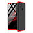 Handyhülle Hülle Hartschalen Kunststoff Schutzhülle Tasche Matt Vorder und Rückseite 360 Grad Ganzkörper M01 für Xiaomi Redmi 9C Rot und Schwarz