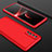 Handyhülle Hülle Hartschalen Kunststoff Schutzhülle Tasche Matt Vorder und Rückseite 360 Grad Ganzkörper P01 für Oppo Reno3 Pro Rot