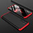 Handyhülle Hülle Hartschalen Kunststoff Schutzhülle Tasche Matt Vorder und Rückseite 360 Grad Ganzkörper P01 für Realme X50 Pro 5G Rot und Schwarz