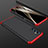 Handyhülle Hülle Hartschalen Kunststoff Schutzhülle Tasche Matt Vorder und Rückseite 360 Grad Ganzkörper P01 für Samsung Galaxy F13 4G Rot und Schwarz
