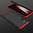 Handyhülle Hülle Hartschalen Kunststoff Schutzhülle Tasche Matt Vorder und Rückseite 360 Grad Ganzkörper P01 für Samsung Galaxy M52 5G Rot und Schwarz