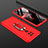 Handyhülle Hülle Hartschalen Kunststoff Schutzhülle Tasche Matt Vorder und Rückseite 360 Grad Ganzkörper P01 für Xiaomi Redmi 10X 4G Rot