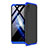Handyhülle Hülle Hartschalen Kunststoff Schutzhülle Tasche Matt Vorder und Rückseite 360 Grad Ganzkörper P02 für Xiaomi Redmi 9A Blau und Schwarz