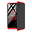 Handyhülle Hülle Hartschalen Kunststoff Schutzhülle Tasche Matt Vorder und Rückseite 360 Grad Ganzkörper P02 für Xiaomi Redmi 9A Rot und Schwarz