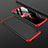 Handyhülle Hülle Hartschalen Kunststoff Schutzhülle Tasche Matt Vorder und Rückseite 360 Grad Ganzkörper P03 für Xiaomi Redmi 9i Rot und Schwarz