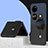 Handyhülle Hülle Hartschalen Kunststoff Schutzhülle Tasche Matt Vorder und Rückseite 360 Grad Ganzkörper QH4 für Huawei P60 Pocket Schwarz