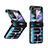Handyhülle Hülle Hartschalen Kunststoff Schutzhülle Tasche Matt Vorder und Rückseite 360 Grad Ganzkörper ZL1 für Oppo Find N2 Flip 5G Schwarz