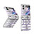 Handyhülle Hülle Hartschalen Kunststoff Schutzhülle Tasche Matt Vorder und Rückseite 360 Grad Ganzkörper ZL1 für Oppo Find N2 Flip 5G Silber