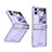 Handyhülle Hülle Hartschalen Kunststoff Schutzhülle Tasche Matt Vorder und Rückseite 360 Grad Ganzkörper ZL3 für Oppo Find N2 Flip 5G Violett