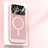 Handyhülle Hülle Kunststoff Schutzhülle Punkte Loch Tasche mit Mag-Safe Magnetic Magnetisch JS1 für Apple iPhone 13 Pro Max Rosa