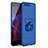 Handyhülle Hülle Kunststoff Schutzhülle Tasche Matt mit Fingerring Ständer A01 für Huawei P10 Blau