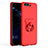 Handyhülle Hülle Kunststoff Schutzhülle Tasche Matt mit Fingerring Ständer A01 für Huawei P10 Rot
