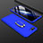 Handyhülle Hülle Kunststoff Schutzhülle Tasche Matt mit Magnetisch Fingerring Ständer P01 für Oppo R17 Neo Blau