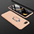 Handyhülle Hülle Kunststoff Schutzhülle Tasche Matt mit Magnetisch Fingerring Ständer P01 für Oppo RX17 Neo Gold