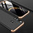 Handyhülle Hülle Kunststoff Schutzhülle Tasche Matt Vorder und Rückseite 360 Grad für Huawei Enjoy 9s Gold und Schwarz