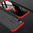 Handyhülle Hülle Kunststoff Schutzhülle Tasche Matt Vorder und Rückseite 360 Grad für Huawei Enjoy 9s Rot und Schwarz