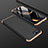Handyhülle Hülle Kunststoff Schutzhülle Tasche Matt Vorder und Rückseite 360 Grad für Oppo K1 Gold und Schwarz