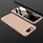 Handyhülle Hülle Kunststoff Schutzhülle Tasche Matt Vorder und Rückseite 360 Grad für Samsung Galaxy A90 4G Gold