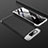 Handyhülle Hülle Kunststoff Schutzhülle Tasche Matt Vorder und Rückseite 360 Grad für Samsung Galaxy A90 4G Silber und Schwarz
