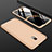 Handyhülle Hülle Kunststoff Schutzhülle Tasche Matt Vorder und Rückseite 360 Grad M01 für Xiaomi Redmi 8A Gold