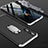 Handyhülle Hülle Kunststoff Schutzhülle Tasche Matt Vorder und Rückseite 360 Grad mit Fingerring Ständer für Huawei Honor 20S Silber und Schwarz