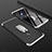 Handyhülle Hülle Kunststoff Schutzhülle Tasche Matt Vorder und Rückseite 360 Grad mit Fingerring Ständer für Huawei Y9 (2019) Silber