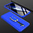Handyhülle Hülle Kunststoff Schutzhülle Tasche Matt Vorder und Rückseite 360 Grad mit Fingerring Ständer für Oppo A5 (2020) Blau