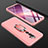 Handyhülle Hülle Kunststoff Schutzhülle Tasche Matt Vorder und Rückseite 360 Grad mit Fingerring Ständer für Oppo A5 (2020) Rosegold