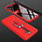 Handyhülle Hülle Kunststoff Schutzhülle Tasche Matt Vorder und Rückseite 360 Grad mit Fingerring Ständer für Oppo A5 (2020) Rot