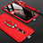Handyhülle Hülle Kunststoff Schutzhülle Tasche Matt Vorder und Rückseite 360 Grad mit Fingerring Ständer für Oppo Reno2 Z Rot