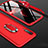 Handyhülle Hülle Kunststoff Schutzhülle Tasche Matt Vorder und Rückseite 360 Grad mit Fingerring Ständer für Samsung Galaxy A90 5G Rot