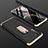 Handyhülle Hülle Kunststoff Schutzhülle Tasche Matt Vorder und Rückseite 360 Grad mit Fingerring Ständer R01 für Oppo K5 Gold und Schwarz