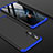 Handyhülle Hülle Kunststoff Schutzhülle Tasche Matt Vorder und Rückseite 360 Grad P01 für Huawei Honor 20S Blau und Schwarz