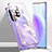 Handyhülle Hülle Luxus Aluminium Metall Rahmen Spiegel 360 Grad Ganzkörper Tasche für Huawei Nova 8 5G Violett
