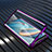 Handyhülle Hülle Luxus Aluminium Metall Rahmen Spiegel 360 Grad Ganzkörper Tasche für Oppo A92s 5G Violett