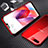 Handyhülle Hülle Luxus Aluminium Metall Rahmen Spiegel 360 Grad Ganzkörper Tasche für Oppo AX5 Rot