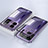 Handyhülle Hülle Luxus Aluminium Metall Rahmen Spiegel 360 Grad Ganzkörper Tasche für Realme GT Neo6 5G Violett