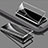 Handyhülle Hülle Luxus Aluminium Metall Rahmen Spiegel 360 Grad Ganzkörper Tasche für Vivo Y50t Silber