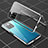 Handyhülle Hülle Luxus Aluminium Metall Rahmen Spiegel 360 Grad Ganzkörper Tasche für Xiaomi Redmi Note 10 Pro 5G Silber