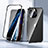 Handyhülle Hülle Luxus Aluminium Metall Rahmen Spiegel 360 Grad Ganzkörper Tasche LK1 für Apple iPhone 13 Pro Max Schwarz