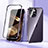 Handyhülle Hülle Luxus Aluminium Metall Rahmen Spiegel 360 Grad Ganzkörper Tasche LK1 für Apple iPhone 15 Violett