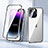 Handyhülle Hülle Luxus Aluminium Metall Rahmen Spiegel 360 Grad Ganzkörper Tasche LK2 für Apple iPhone 14 Pro