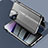 Handyhülle Hülle Luxus Aluminium Metall Rahmen Spiegel 360 Grad Ganzkörper Tasche LK3 für Apple iPhone 15 Pro Schwarz