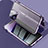 Handyhülle Hülle Luxus Aluminium Metall Rahmen Spiegel 360 Grad Ganzkörper Tasche LK3 für Apple iPhone 15 Pro Violett