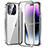 Handyhülle Hülle Luxus Aluminium Metall Rahmen Spiegel 360 Grad Ganzkörper Tasche LO1 für Apple iPhone 14 Pro Max