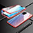 Handyhülle Hülle Luxus Aluminium Metall Rahmen Spiegel 360 Grad Ganzkörper Tasche M02 für Vivo V20 Pro 5G Rot