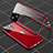 Handyhülle Hülle Luxus Aluminium Metall Rahmen Spiegel 360 Grad Ganzkörper Tasche M04 für Apple iPhone 13 Mini Rot