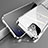Handyhülle Hülle Luxus Aluminium Metall Rahmen Spiegel 360 Grad Ganzkörper Tasche M06 für Apple iPhone 14 Plus Silber