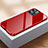 Handyhülle Hülle Luxus Aluminium Metall Rahmen Spiegel 360 Grad Ganzkörper Tasche M07 für Apple iPhone 14 Pro Rot